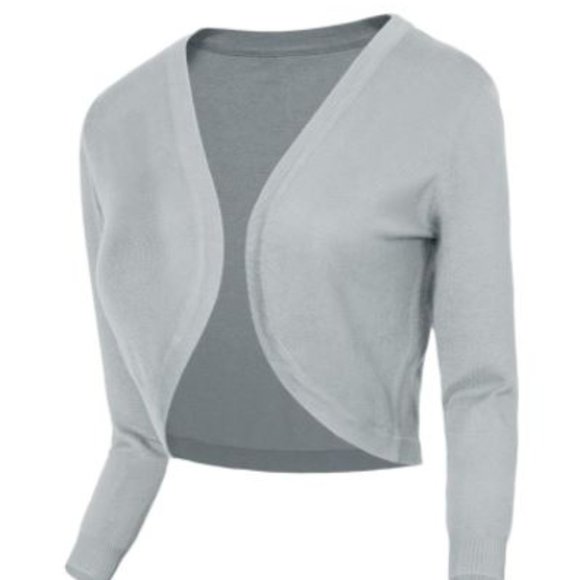 New With Tags Urban CoCo Women's Cropped Cardigan V-Neck  3/4 Sleeve - Picture 4 of 11